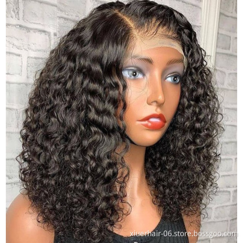 Wholesale Low Price Set Straight Kinky Curl Wig With Hd Lace Frontal Human Hair Transparen 4C Lace Front Wig